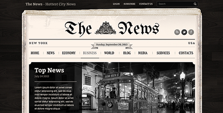 online newspaper template