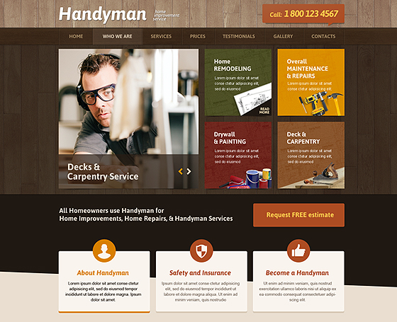 handyman website template handyman website template