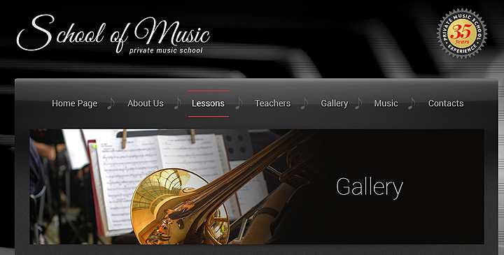 Music school template
