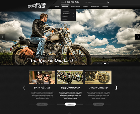 bikers bootstrap theme