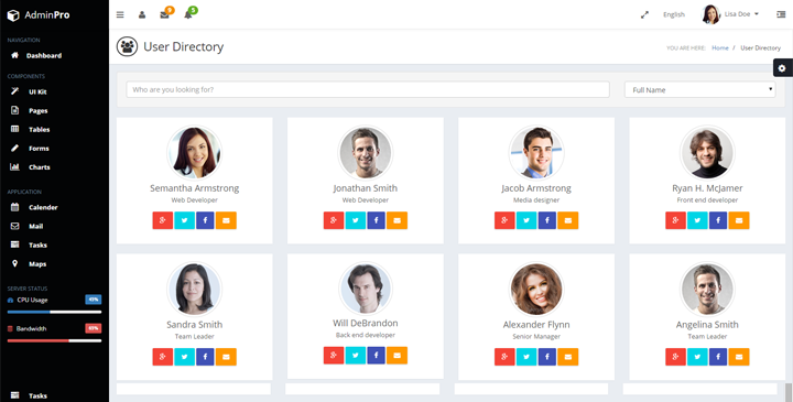 AdminPro - Responsive Admin Template