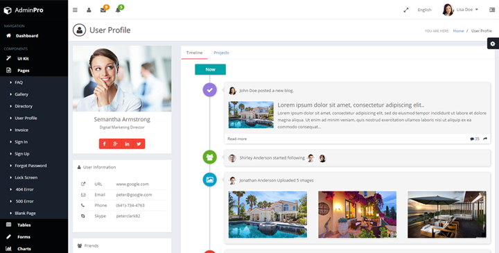 AdminPro - Admin Dashboard Template