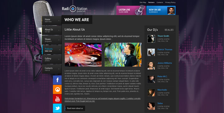 online radio template