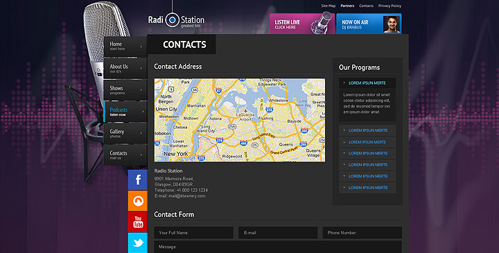 radio station template