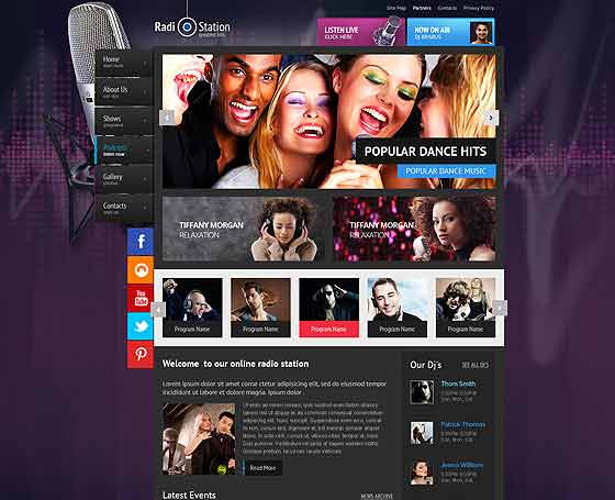 Radio station html template radio station html template