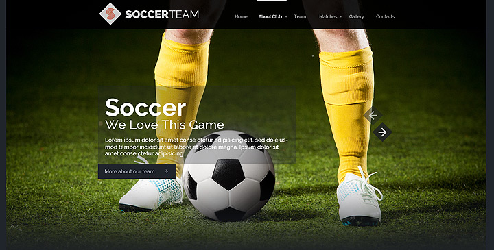 sports website template