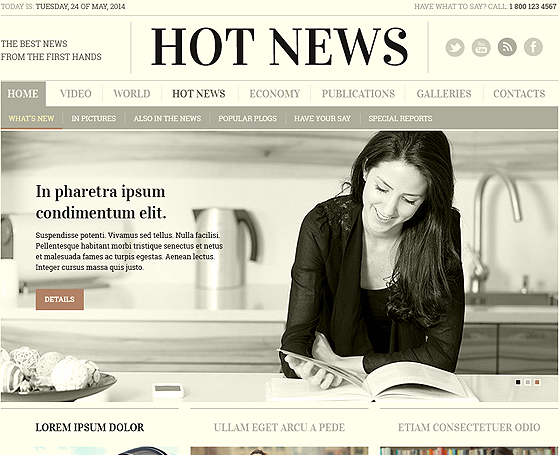 Hot News - Bootstrap Theme