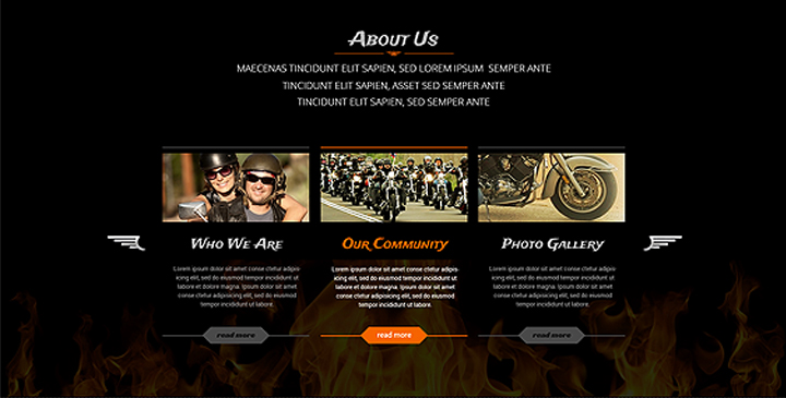 Biker Bootstrap responsive template