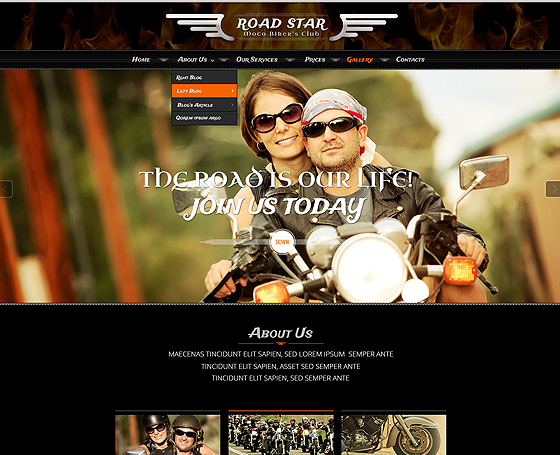 Biker Club Bootstrap responsive theme Biker Club Bootstrap responsive theme