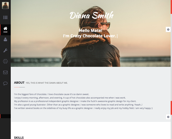 Diana - Personal HTML Theme Diana - Personal HTML Theme