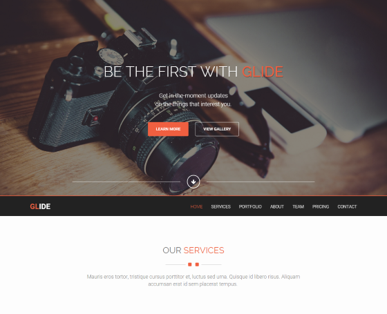 Glide - Multi-Purpose One Page Template Glide - Multi-Purpose One Page Template