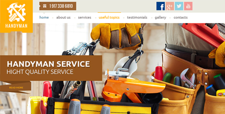Handyman bootstrap template