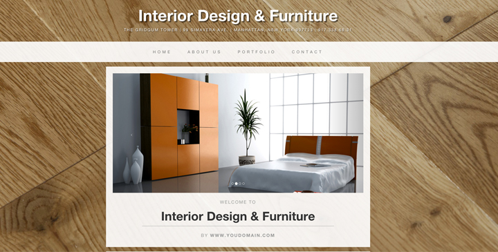 Interior design free bootstrap template