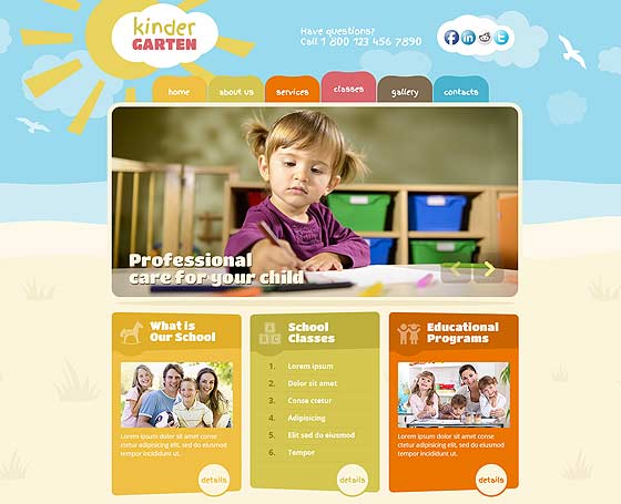 Kindergarten template Kindergarten template