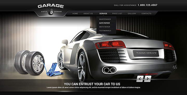 Car service wordpress template