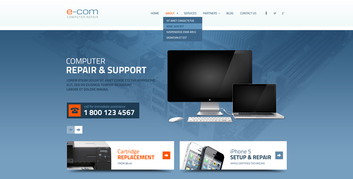 Computer repair Wordpress theme