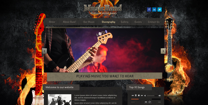 Hardrock free music band template
