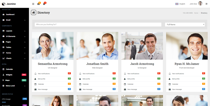 Jasmine - Admin Dashboard Template