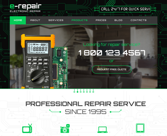 Electronic repair wordpress theme Electronic repair wordpress theme
