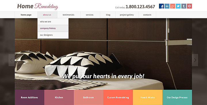 Interior design joomla template