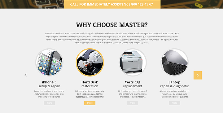 pc repair website template