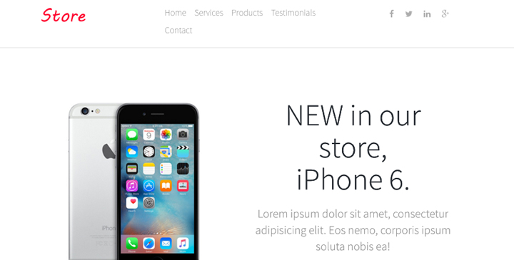 Store - Free bootstrap template
