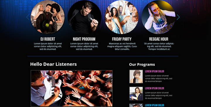radio joomla template