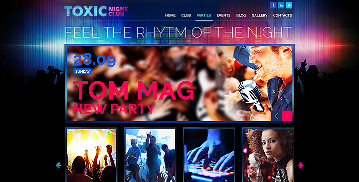 Toxic Night Club Wordpress template
