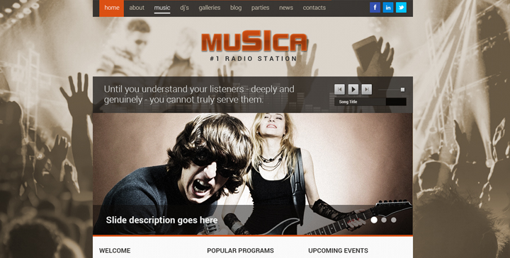 music wordpress theme