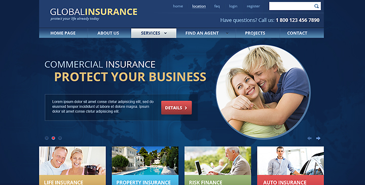 Insurance website template