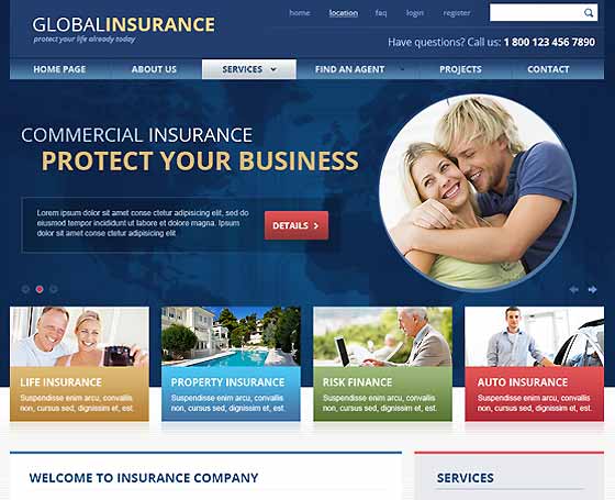 Global Insurance - bootstrap theme Global Insurance - bootstrap theme