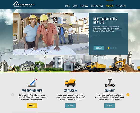 Civil Engineering bootstrap theme