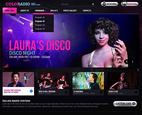 ColoRadio bootstrap responsive theme ColoRadio bootstrap responsive theme