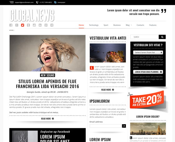 Newspaper Drag & Drop responsive theme Newspaper Drag & Drop responsive theme