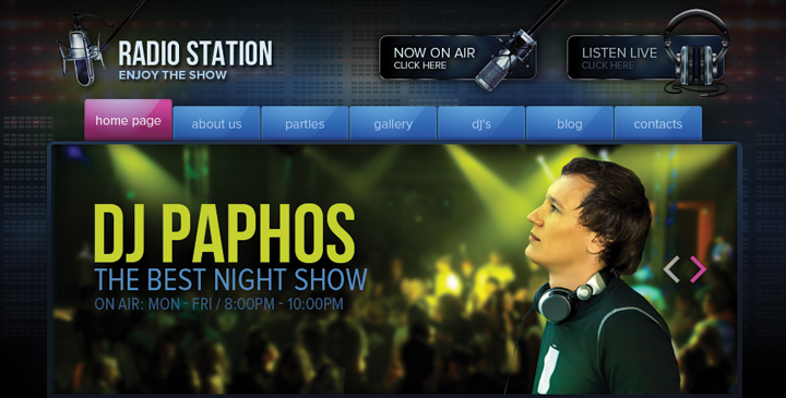 DJ Radio station wordpress theme