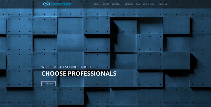 Recording Studio Free bootstrap template