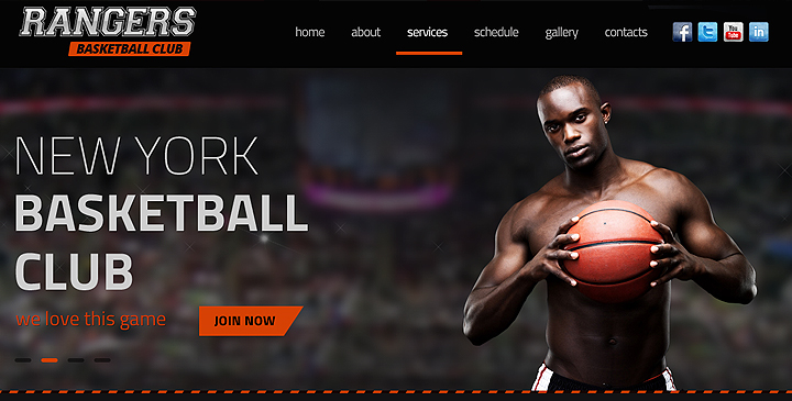 Sport website template