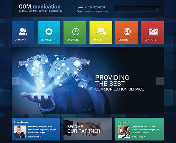 Communication Wordpress responsive theme Communication Wordpress responsive theme