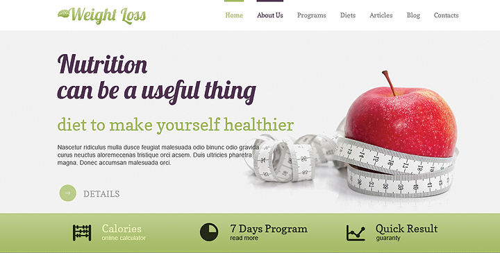 Weight loss joomla template
