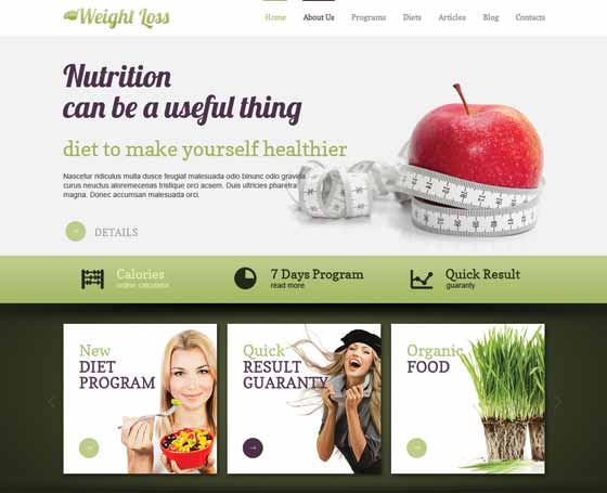 Weight loss joomla responsive template