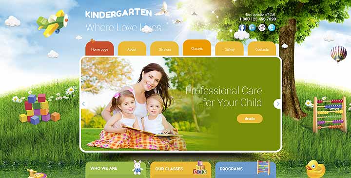 Kindergarten website template