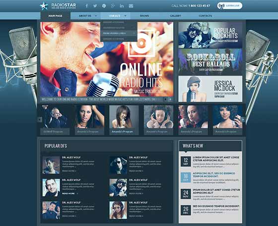 Blue Radio wordpress template Blue Radio wordpress template