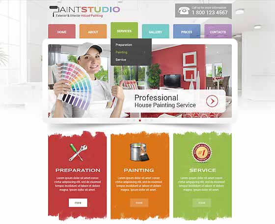 House Painting bootstrap theme House Painting bootstrap theme