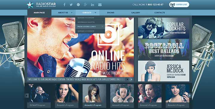 Radio station wordpress