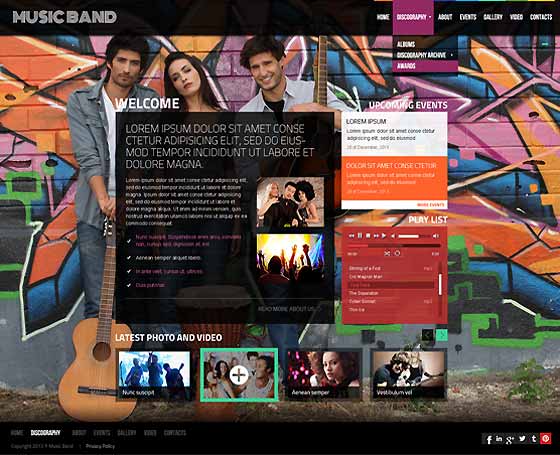Music Band - HTML bootstrap template Music Band - HTML bootstrap template
