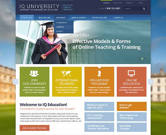 IQ University bootstrap template IQ University bootstrap template
