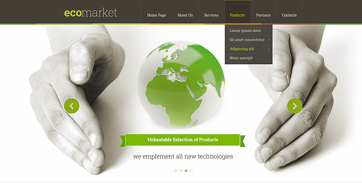 Green wordpress theme