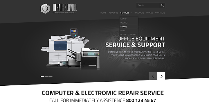 Computer repair html template