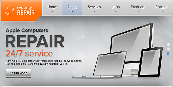 Computer service wordpress theme