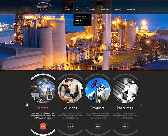 industrial website template